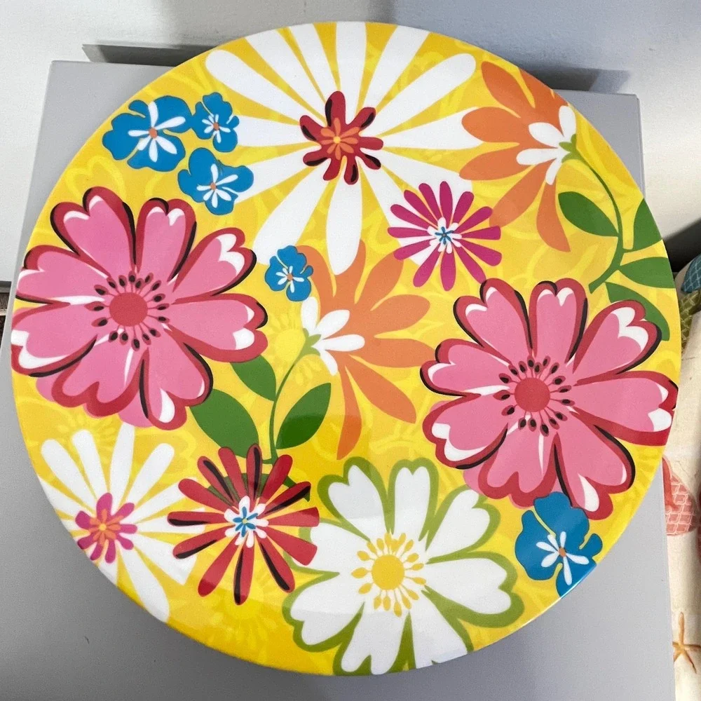 Pier 1 Yellow Sunny Bright Floral 10.25